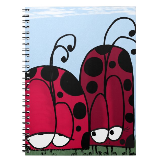 The Unrequited Love Ladybug Illustration Spiral Notebook (Front)