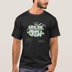 The Urban Crew Green Graffiti Streetwear T-Shirt