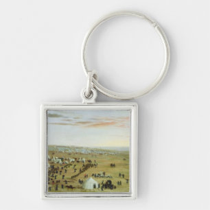The Uruguaiana Camp, Rio Grande, Brazil, 1865 (oil Key Ring