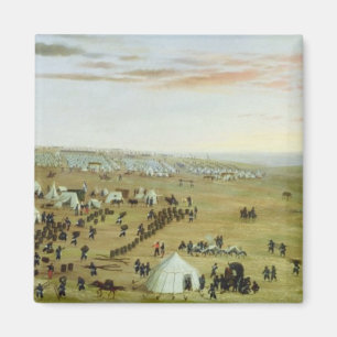 The Uruguaiana Camp, Rio Grande, Brazil, 1865 (oil Magnet