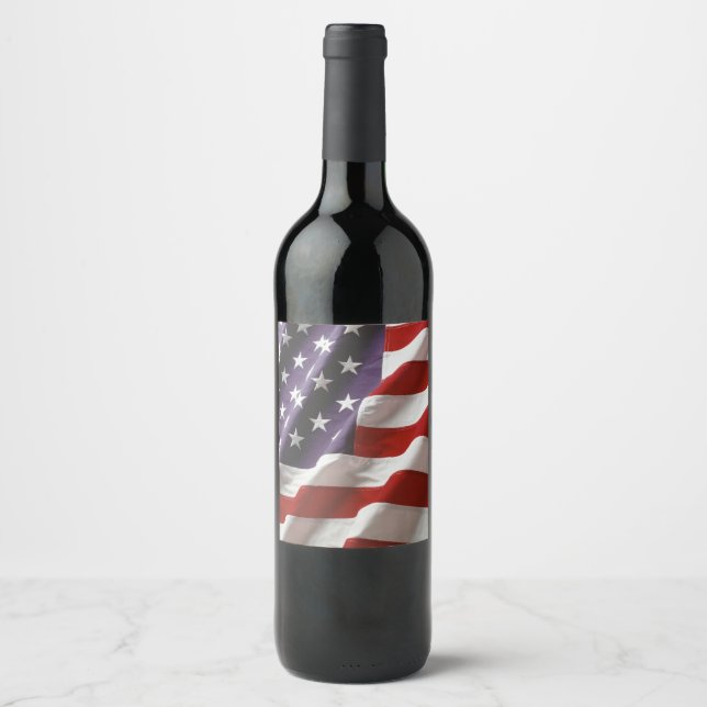 The USA Flag - Old Glory Wine Label (Front)