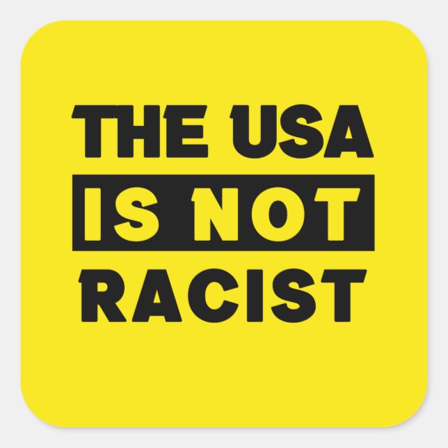 The USA is NOT racist Square Sticker (Front)