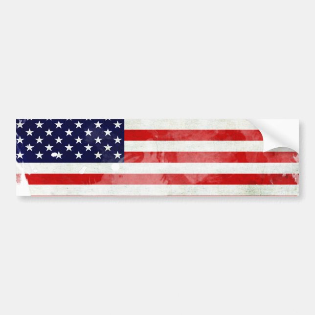 THE USA OLD FLAG BUMPER STICKER (Front)