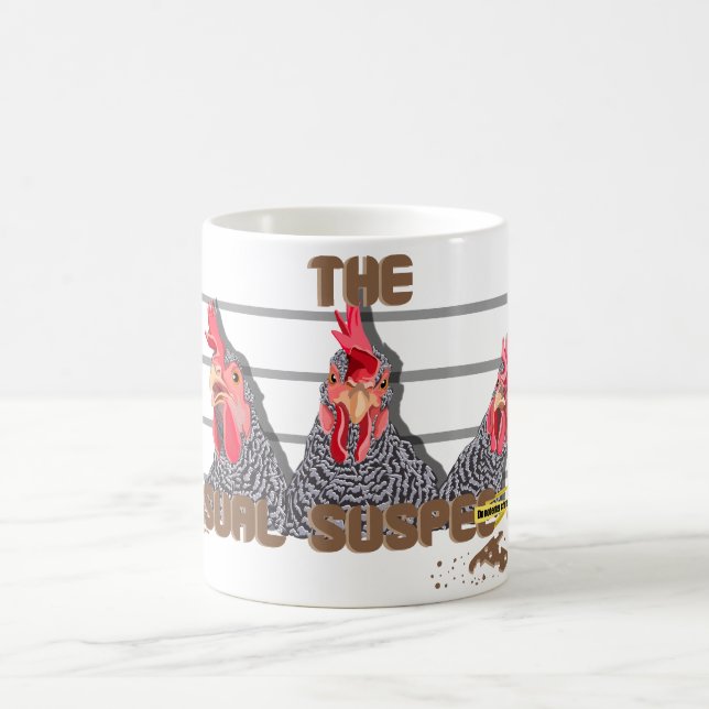 The usual CHICKEN suspects—Barred Rock Hens Coffee Mug (Center)