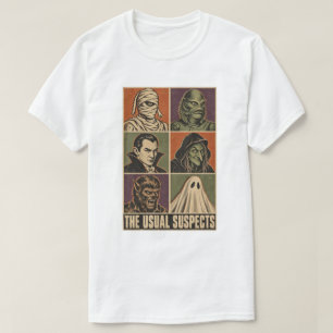 The Usual Suspects Vintage Halloween Monsters T-Shirt