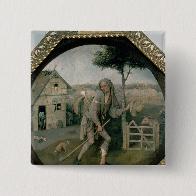 The Vagabond/The Prodigal Son, c.1510 15 Cm Square Badge (Front)