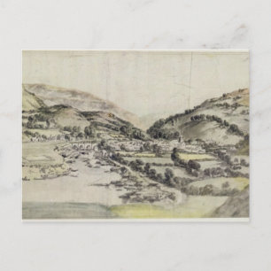 The Vale of Llangollen (w/c on paper) Postcard