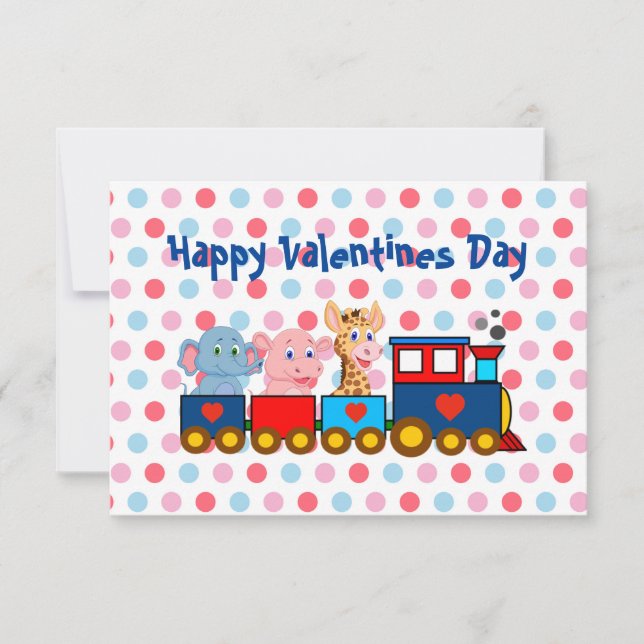 The Valentine Train Child's Valentine Card (Front)