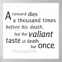 The Valiant die but once Shakespeare