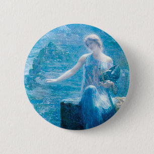 The Valkyrie's Vigil by Edward Robert Hughes 6 Cm Round Badge