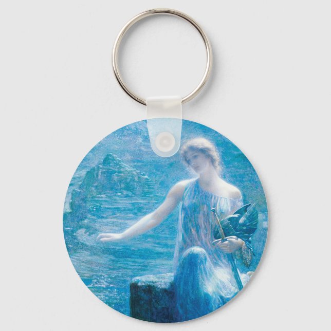 The Valkyrie's Vigil by Edward Robert Hughes Key Ring (Front)