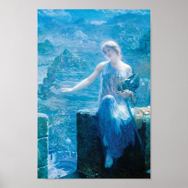 The Valkyrie's Vigil by Edward Robert Hughes Poster (Front)