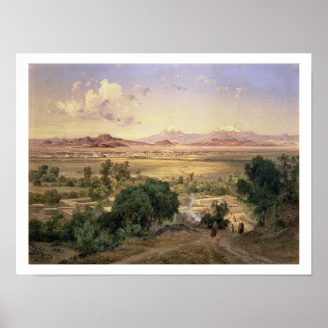 The Valley of Mexico from the Low Ridge of Tacubay Poster (Front)