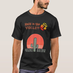 The Valley Oop Phoenix Retro Vintage Flaming Baske T-Shirt