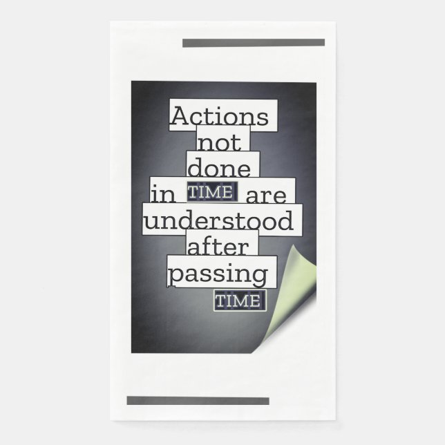 The Value of Time  Napkin (Front)