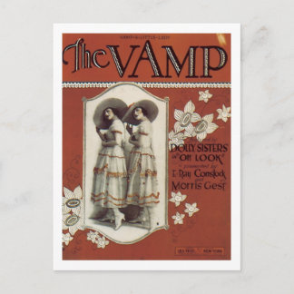 The Vamp Vintage Songbook Cover Postcard