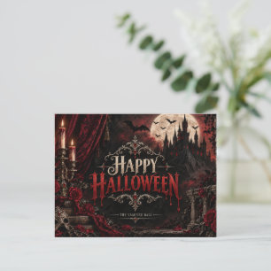 The Vampire Ball Happy Halloween Gothic Holiday Postcard