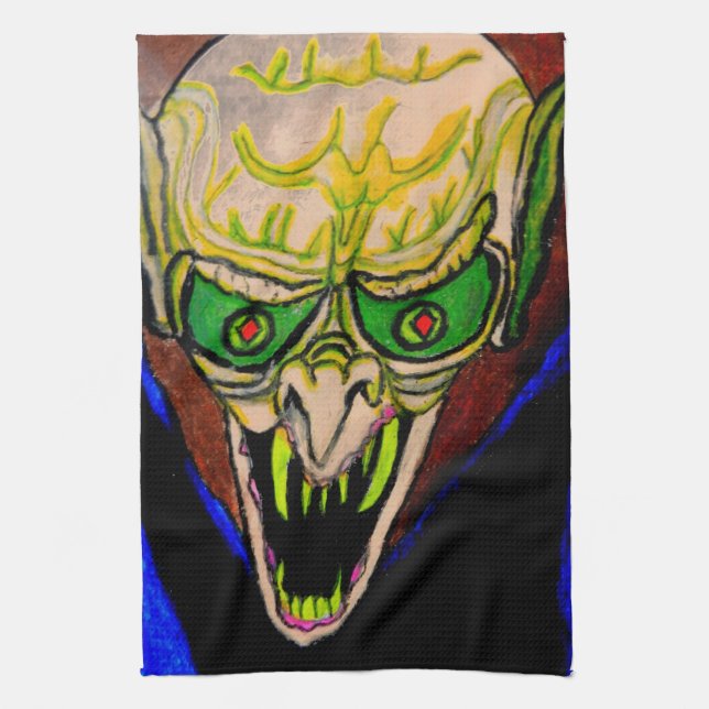 THE VAMPIRE BITES kitchen towel (Vertical)