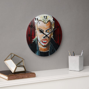 The Vampire Painting by Alfred Fox Large Clock