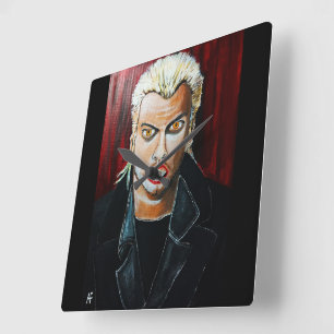 The Vampire Painting by Alfred Fox Square Wall Clock