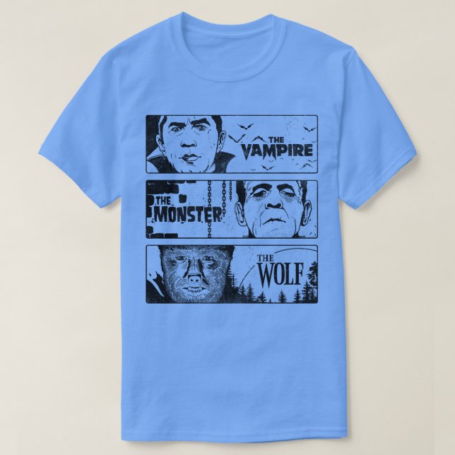 The Vampire The Monster and The Wolf II T-Shirt (Design Front)