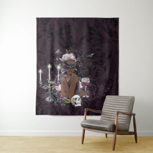 The Vampiress Moody Gothic Vampy Glam Dark Skin Tapestry