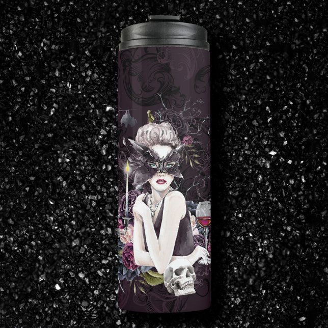 The Vampiress | Moody Gothic Vampy Glam Pale Skin Thermal Tumbler (Creator Uploaded)