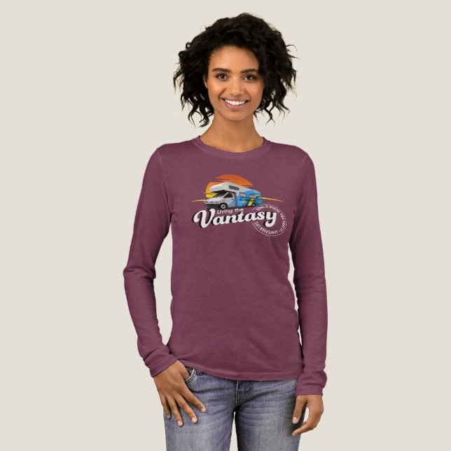 The Vantacy Life of Campervan | Women Long Sleeve Tri-Blend Shirt (Full Front)