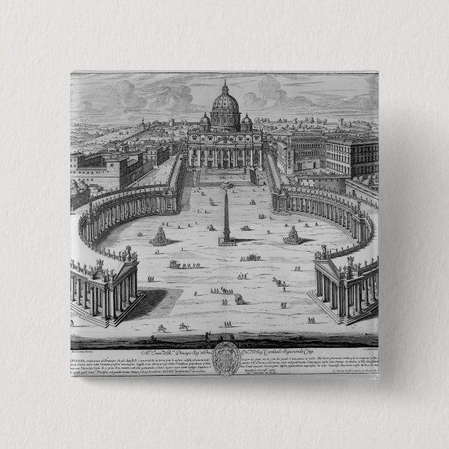 The Vatican, Rome 15 Cm Square Badge (Front)