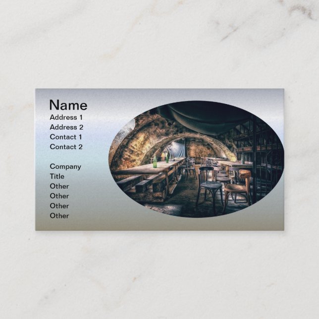 The Vaulted Wine Celler Bar Business Card (Front)