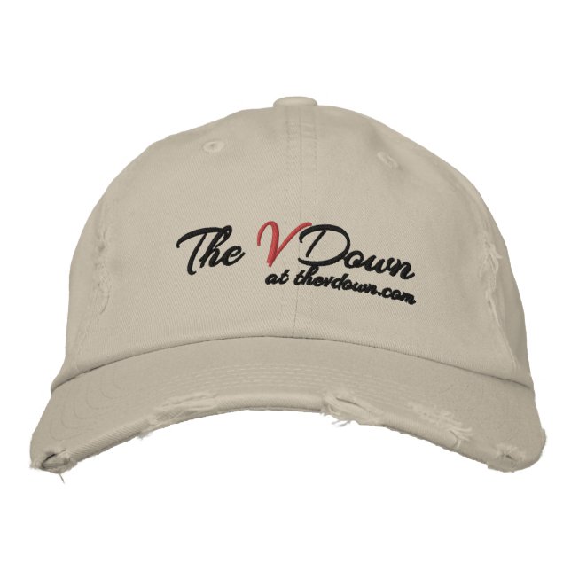 The VDown Distressed Baseball Cap (Front)