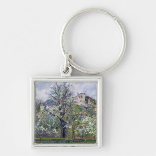 The Vegetable Garden with Trees in Blossom Key Ring