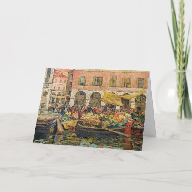 The Vegetable Market, Venice | Louis Abel-Truchet Card (Front)