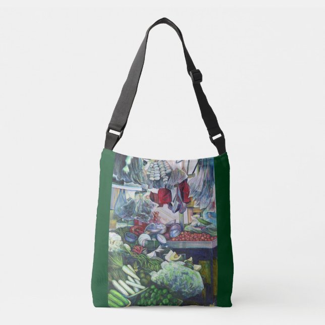 The Vegetarian Club Meets here on Tuesdays Crossbody Bag (Front)