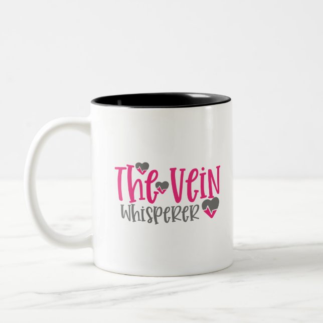 The Vein Whisperer Two-Tone Coffee Mug (Left)