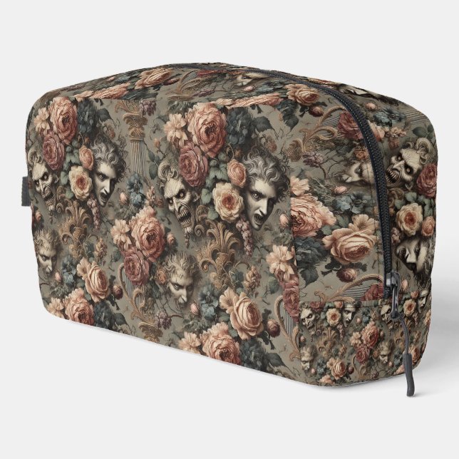The Velvet Crash – Gothic Victorian Design Dopp Kit (Right Corner)