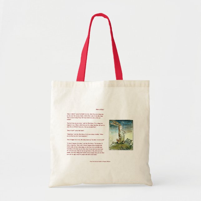 The Velveteen Rabbit - What is Real? Tote (Front)