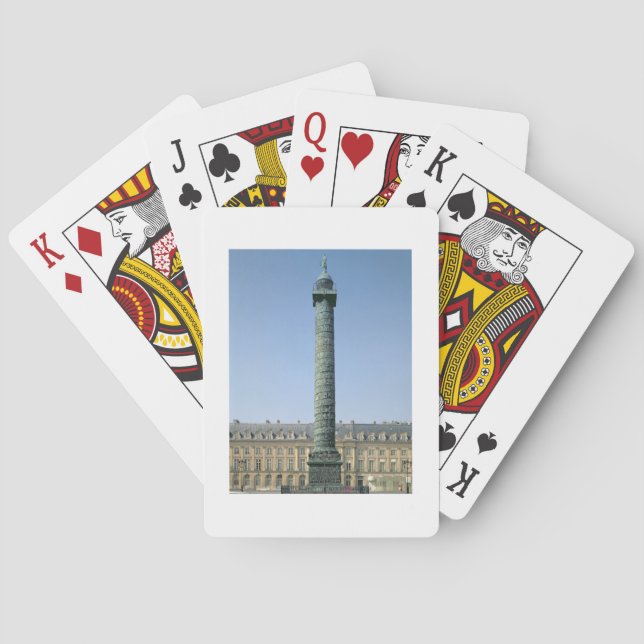 The Vendome Column, with bas-reliefs recording Nap Playing Cards (Back)