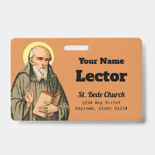 The Venerable Bede as Preacher (P 008) ID Badge