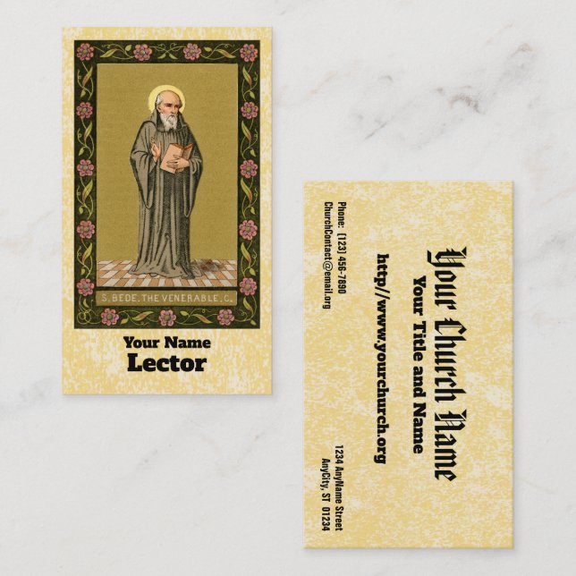The Venerable Bede Preaching (P 008) Business Card (Front/Back)