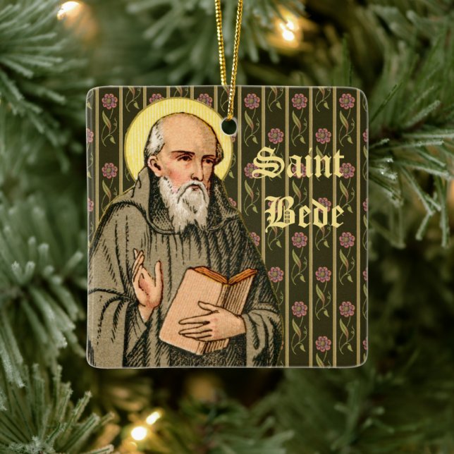 The Venerable Bede Preaching (P 008) Ceramic Ornament (Tree)