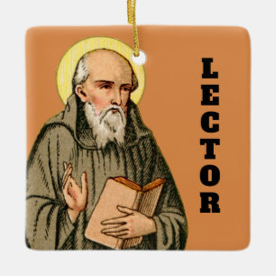 The Venerable Bede Preaching (P 008) Ceramic Ornament