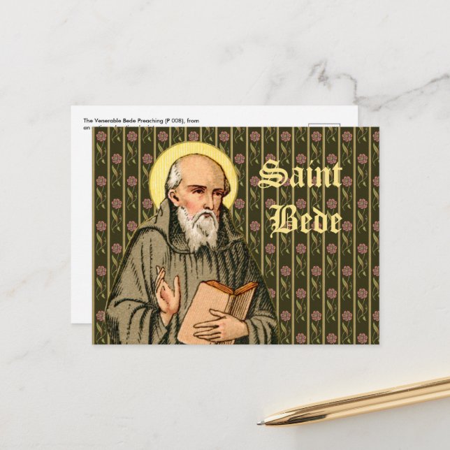 The Venerable Bede Preaching (P 008) Generic Postcard (Front/Back In Situ)