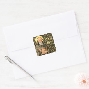 The Venerable Bede Preaching (P 008) Generic Square Sticker