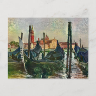 The Venetian Canal Painting Postcard