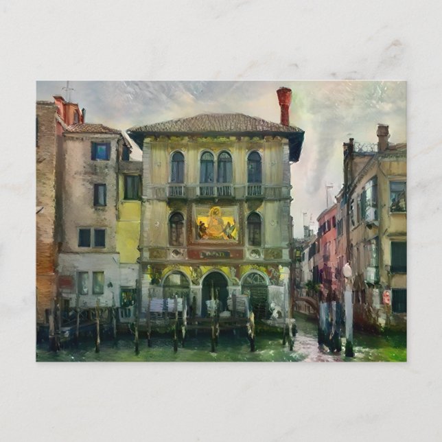The Venetian Canal Painting Postcard (Front)