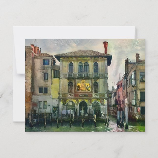 The Venetian Canal Painting Postcard (Front)