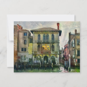The Venetian Canal Painting Postcard