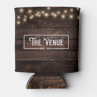The Venue Rustic Dark Wood String Lights Can