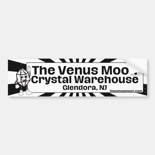 The Venus Moon Crystal Warehouse Mascots Bumper Sticker (Front)